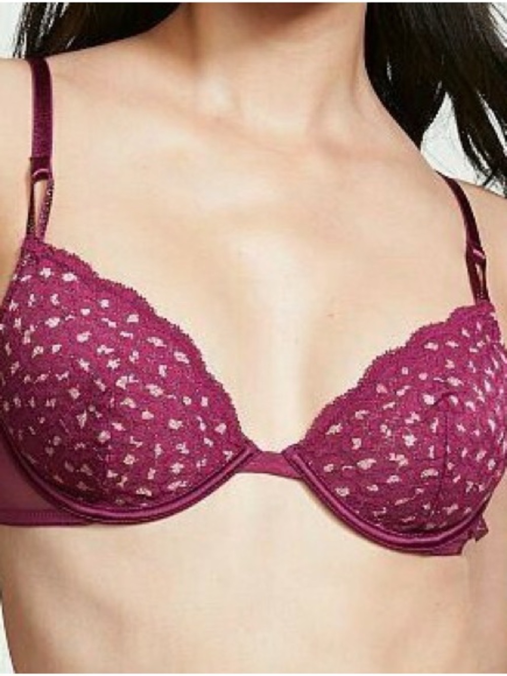 Victoria's Secret Lace Push-Up Bra in Plum